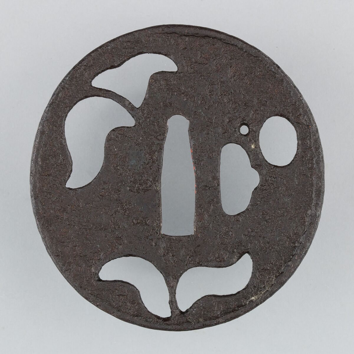 Sword Guard (Tsuba), Iron, copper, Japanese