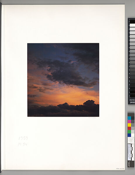 Sunset Clouds, Tesuque, New Mexico, Eliot Porter (American, 1901–1990), Dye transfer print 