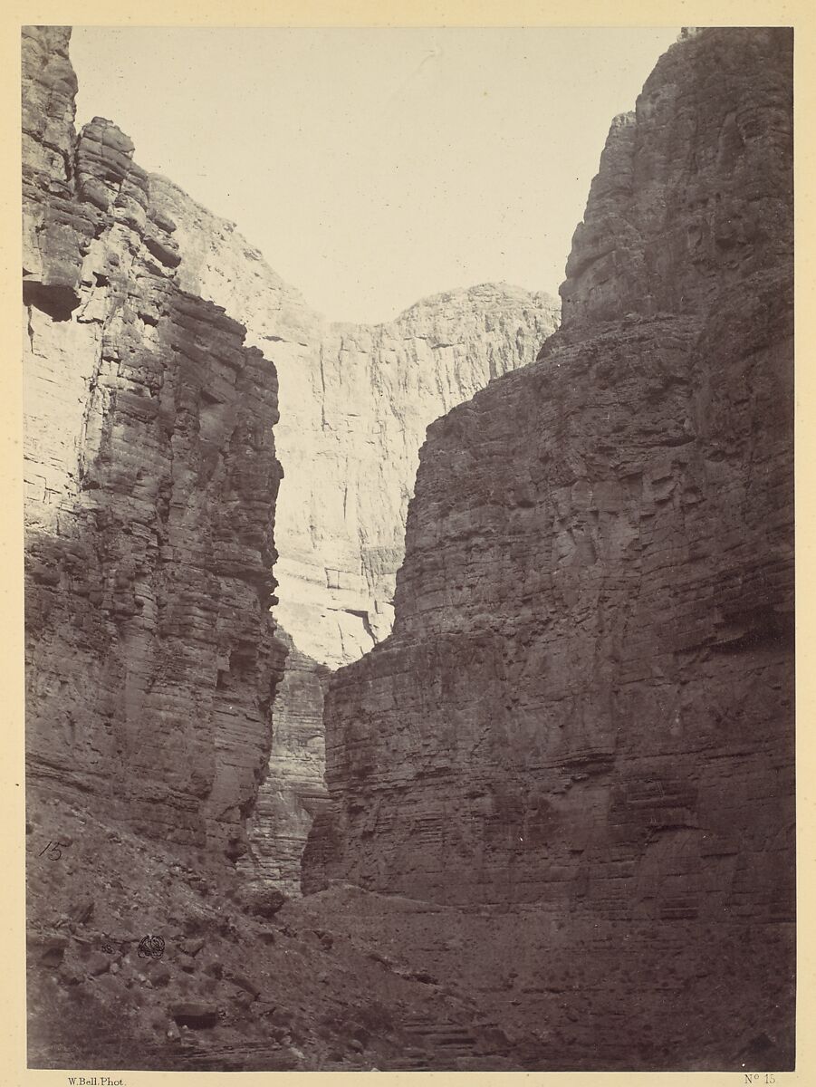 Limestone Walls, Kanab Wash, Colorado River, William H. Bell (American (born England), Liverpool 1831–1910 Philadelphia, Pennsylvania), Albumen silver print from glass negative 