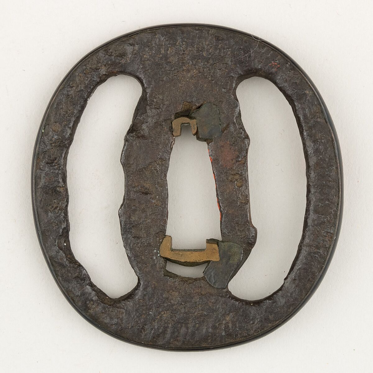 Sword Guard (Tsuba), Iron, gold, Japanese