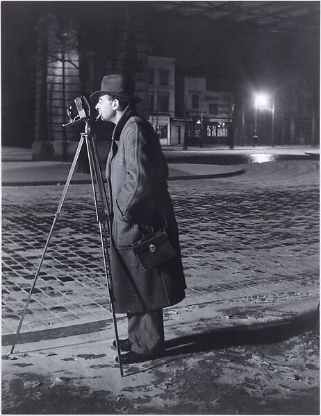 Brassaï Photographing, Boulevard Saint-Jacques, Brassaï (French (born Romania), Brașov 1899–1984 Côte d&#39;Azur), Gelatin silver print 