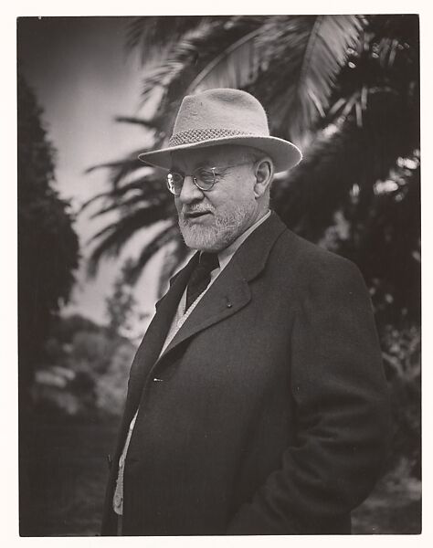 Henri Matisse à Saint-Paul de Vence dans le jardin de la Villa "Le Rêve", Brassaï (French (born Romania), Brașov 1899–1984 Côte d&#39;Azur), Gelatin silver print 