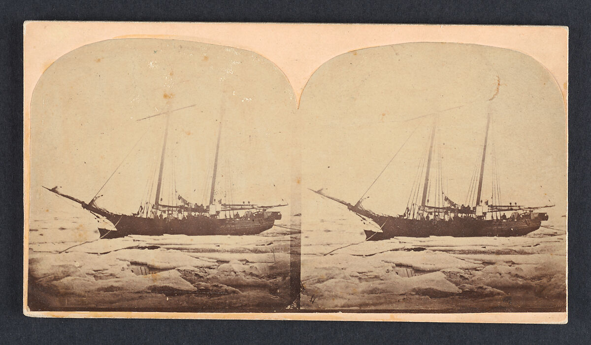 [Ship in Ice, Greenland Expedition], Isaac Israel Hayes (American, 1832–1881), Albumen silver print from glass negative 