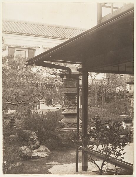 [Garden Scene, Corners of Building], Adolf de Meyer (American (born France), Paris 1868–1946 Los Angeles, California), Gelatin silver print 