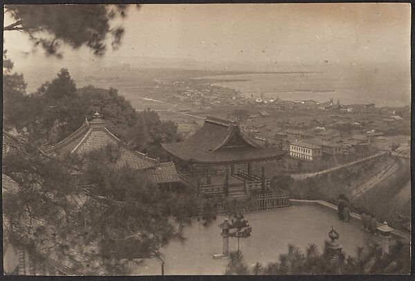 [View from Hillside of Pagoda, City, Harbor], Adolf de Meyer (American (born France), Paris 1868–1946 Los Angeles, California), Gelatin silver print 