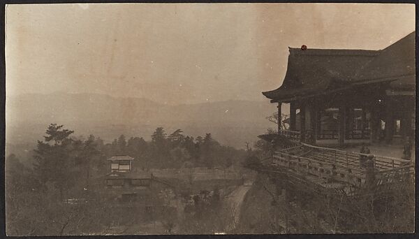 [View Toward Hills, possibly from a Shrine, Japan], Adolf de Meyer (American (born France), Paris 1868–1946 Los Angeles, California), Gelatin silver print 