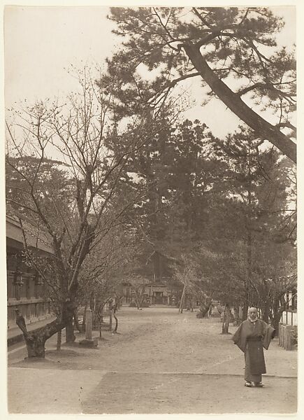 [Garden Scene with Young Man Working], Adolf de Meyer (American (born France), Paris 1868–1946 Los Angeles, California), Gelatin silver print 