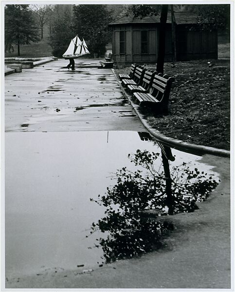 Central Park Boat Basin, New York, André Kertész (American (born Hungary), Budapest 1894–1985 New York), Gelatin silver print 