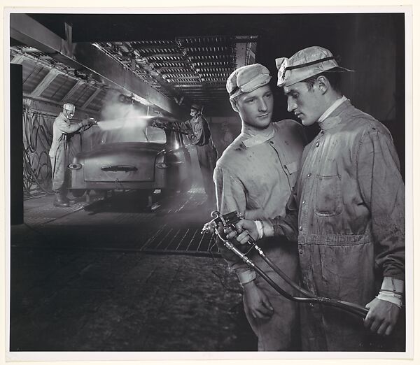 Ford of Canada. Canadian Automobile Plant. Paint Spraying Operation, Yousuf Karsh (Canadian (born Armenia), Mardin 1908–2002 Boston, Massachusetts), Gelatin silver print 