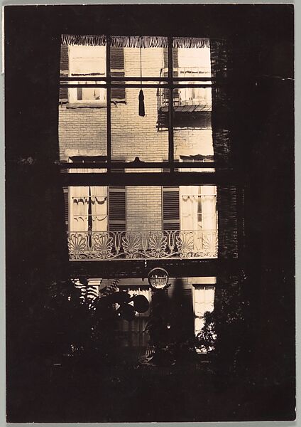 [Window with Crystal Ball, West Cedar Street, Beacon Hill, Boston, Massachusetts], Walker Evans (American, St. Louis, Missouri 1903–1975 New Haven, Connecticut), Gelatin silver print 