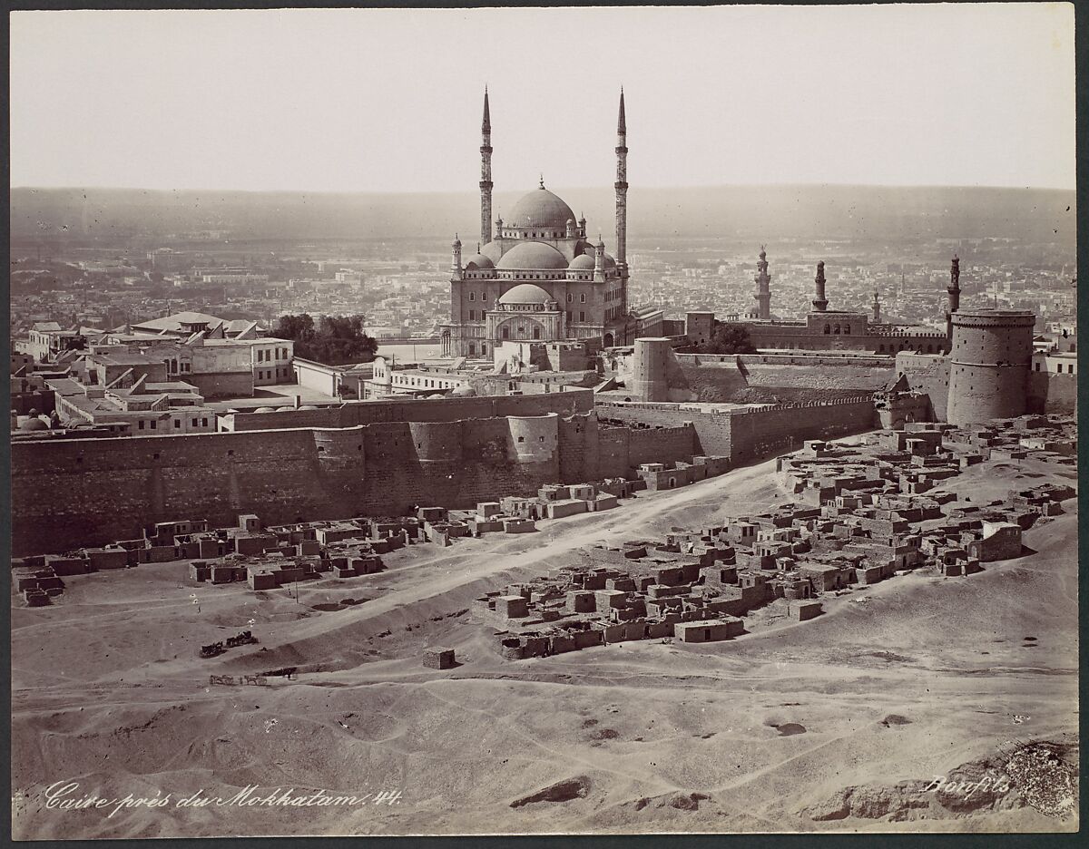 Caire près du Mokkatam, Félix Bonfils (French, 1831–1885), Albumen silver print from glass negative 