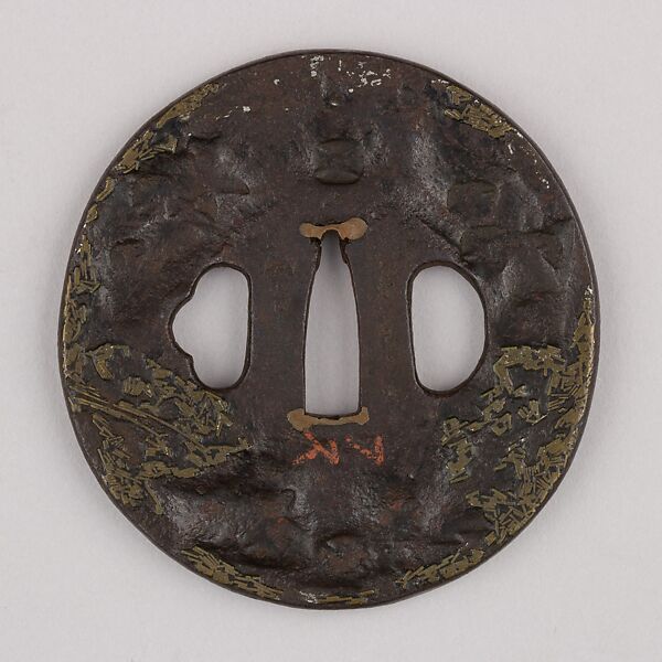 Sword Guard (Tsuba), Iron, brass, copper, Japanese