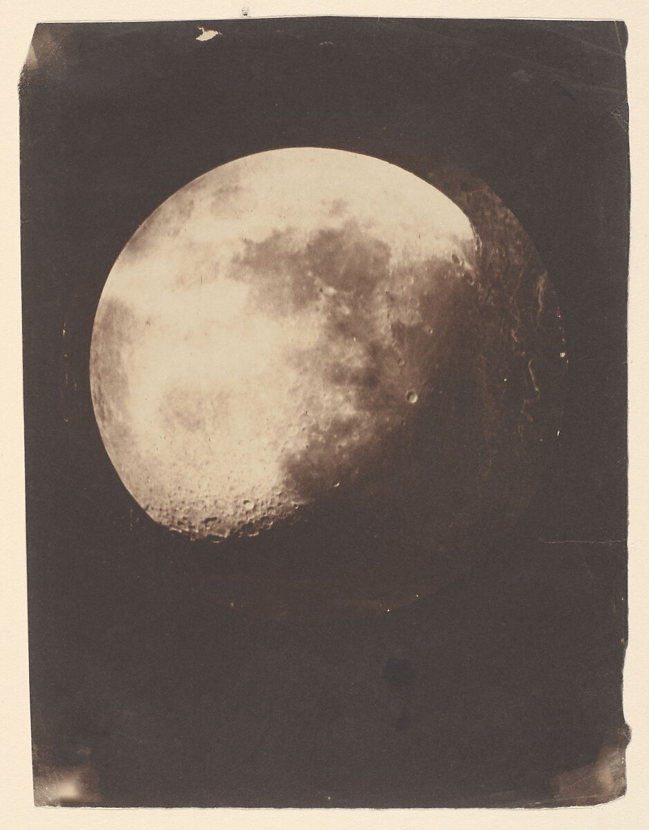The Moon, John Adams Whipple (American, Cambridge, Massachusetts 1822–1891 Grafton, Massachusetts), Salted paper print from glass negative 