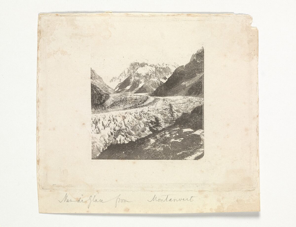 Mer de Glace from Montanvert, William Henry Fox Talbot (British, Dorset 1800–1877 Lacock), Photogravure 