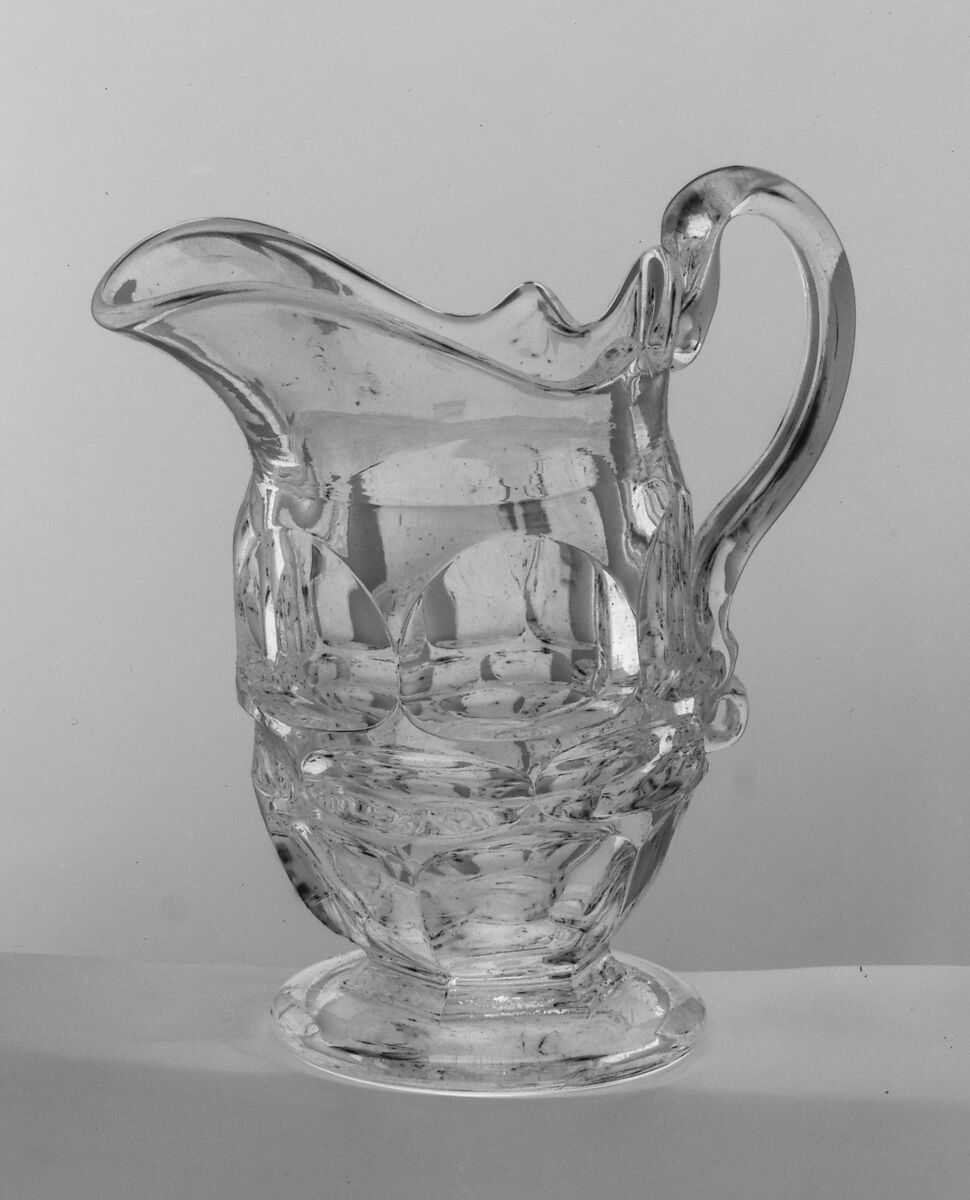 Creamer, Pressed glass, American 