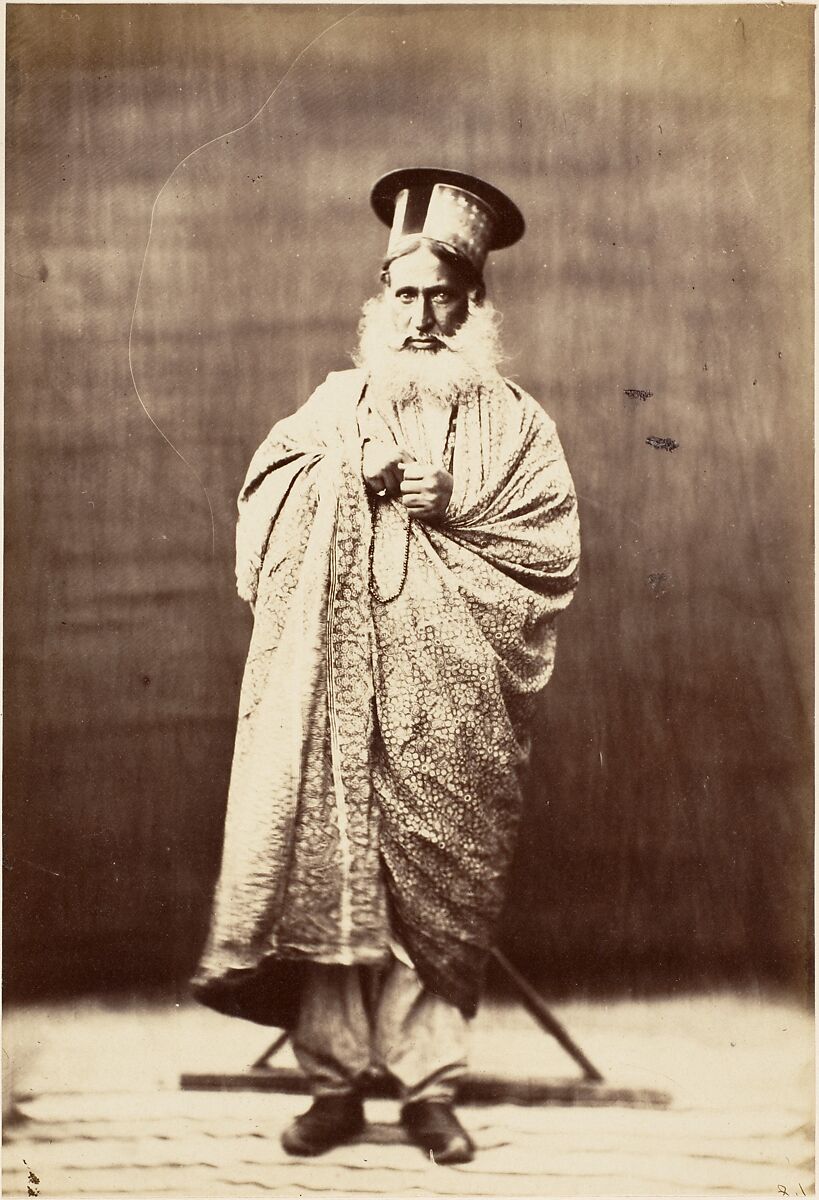 [Eastern Man with White Beard, Standing], Unknown (British), Albumen silver print from glass negative 