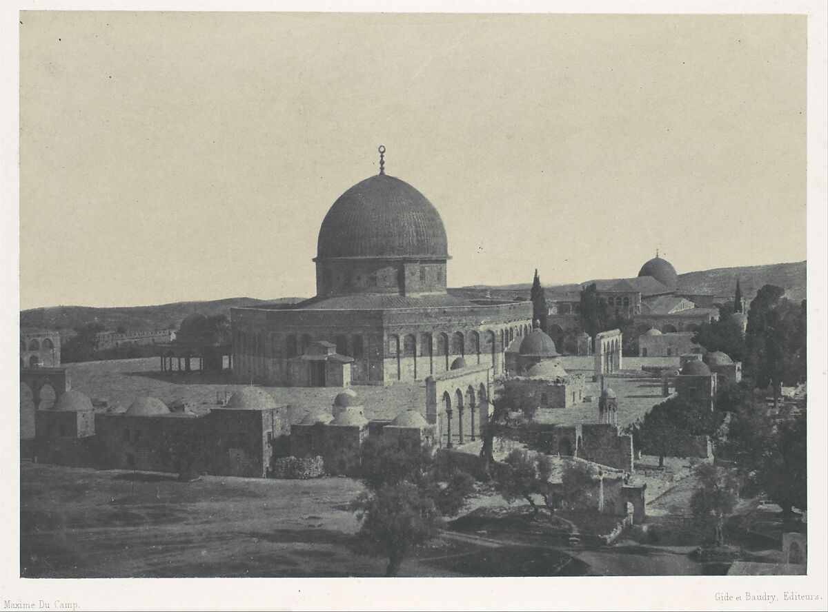 Palestine. Jérusalem. Mosquée d'Omar, Maxime Du Camp (French, 1822–1894), Salted paper print (Blanquart-Évrard process) from paper negative 