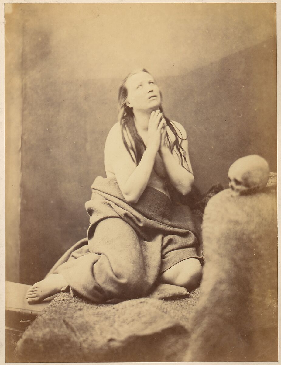 [Study for Mary Magdalene], Unknown, Albumen silver print from glass negative 