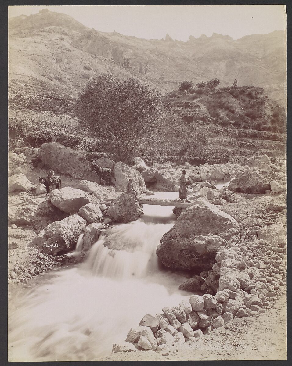 Cous du Kadisha, Monte Libon, Félix Bonfils (French, 1831–1885), Albumen silver print 