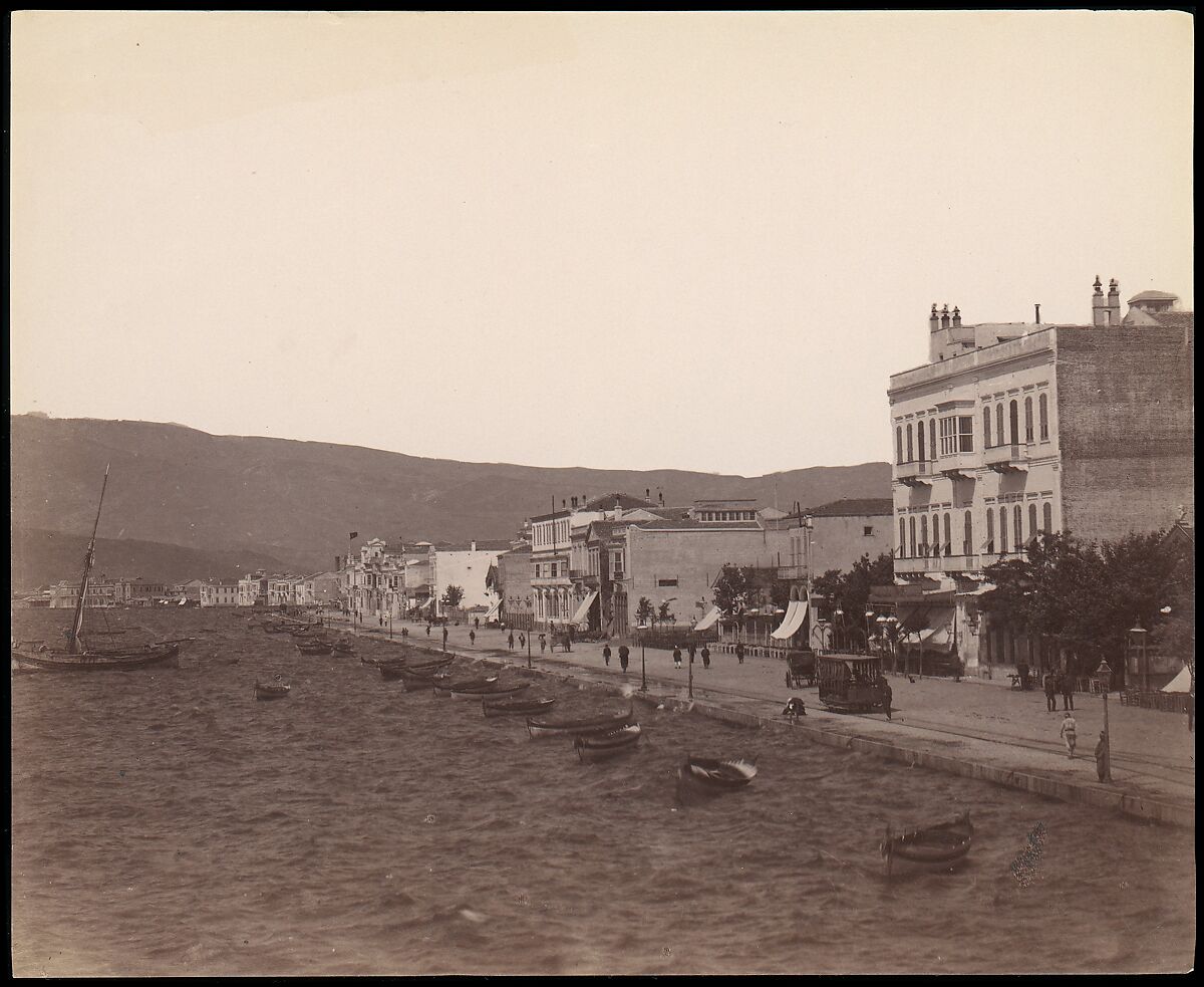 [Smyrna, General View of the Quais], Unknown, Albumen silver print 