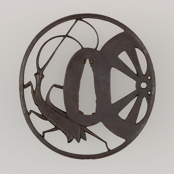 Sword Guard (Tsuba), Iron, gold, copper, Japanese