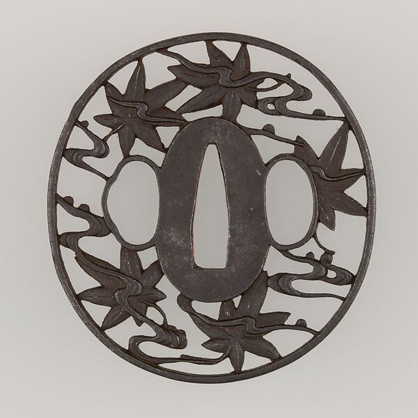 Sword Guard (Tsuba), Iron, copper, Japanese