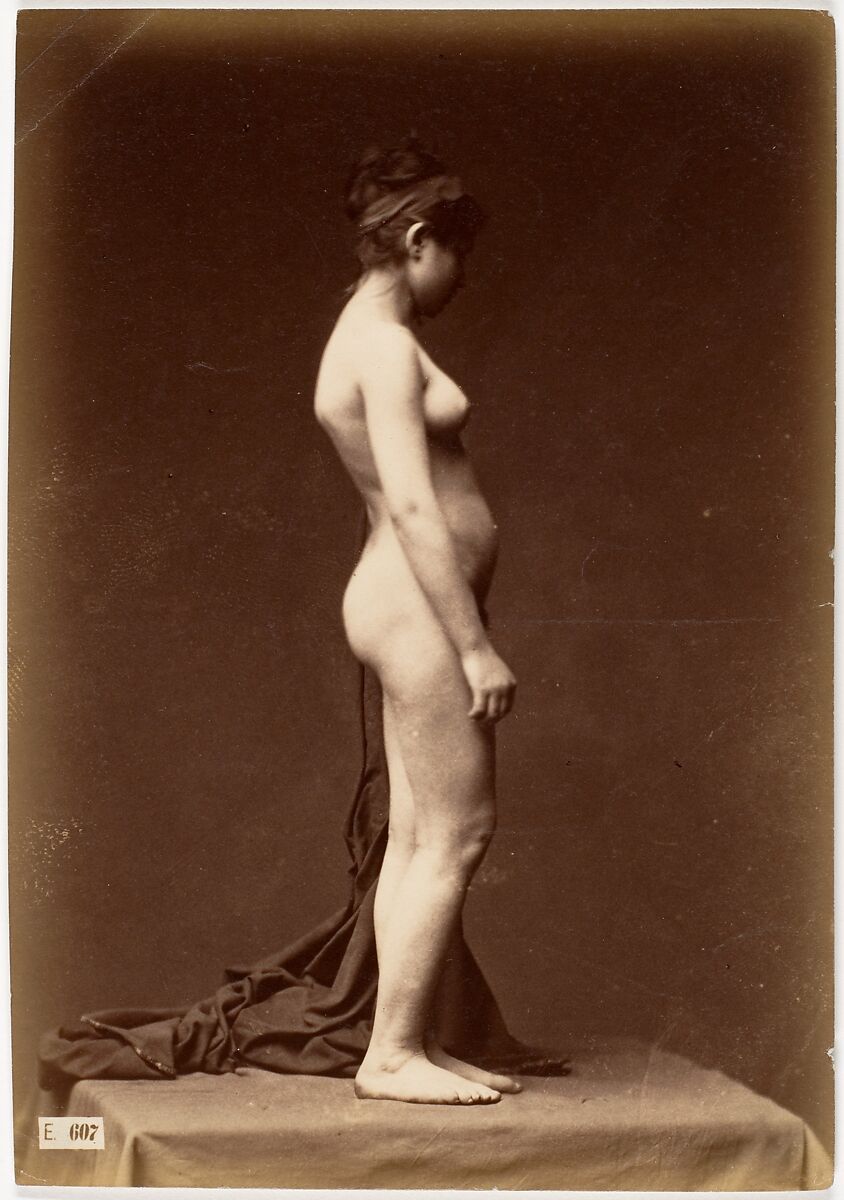 Unknown, [Young Woman, Nude, Full Figure in Profile]