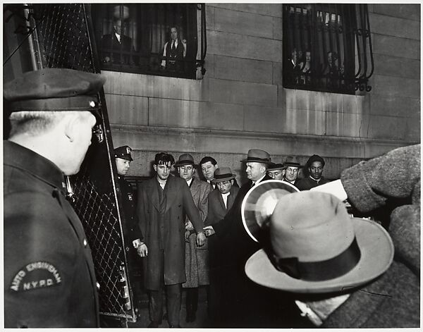 Waiting in Line for the Night Judge, Weegee (American (born Austria-Hungary), Złoczów (Zolochiv, Ukraine) 1899–1968 New York), Gelatin silver print 