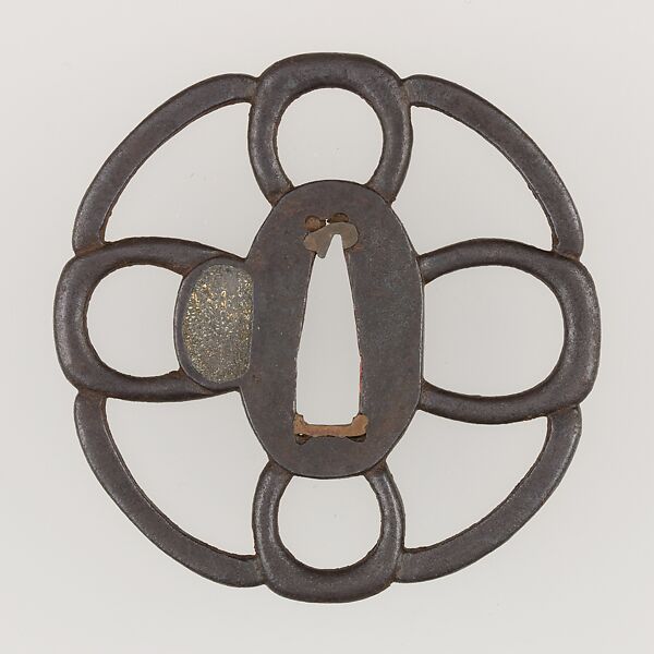 Sword Guard (Tsuba), Iron, copper, Japanese 