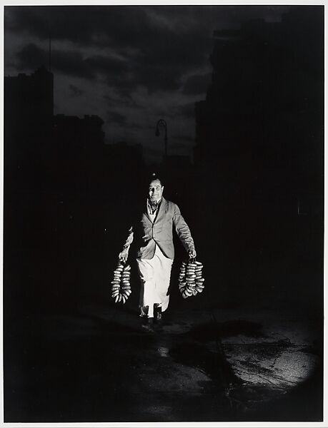 The Walking Department Store, Weegee (American (born Austria-Hungary), Złoczów (Zolochiv, Ukraine) 1899–1968 New York), Gelatin silver print 