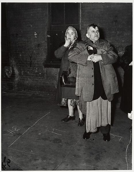 Tenement Fire, Weegee (American (born Austria-Hungary), Złoczów (Zolochiv, Ukraine) 1899–1968 New York), Gelatin silver print 