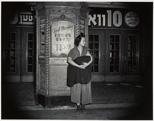 [Refugee From a Fire], Weegee (American (born Austria-Hungary), Złoczów (Zolochiv, Ukraine) 1899–1968 New York), Gelatin silver print 