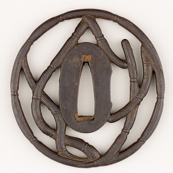 Sword Guard (Tsuba), Iron, copper, Japanese 