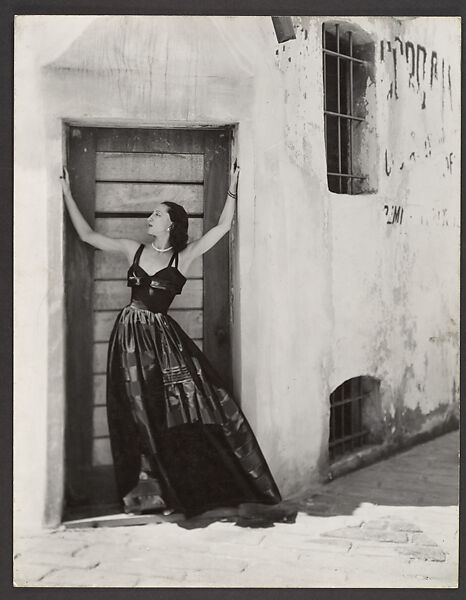 [Woman in Long Dress, Standing in Doorway of Stuccoed Building], George Platt Lynes (American, East Orange, New Jersey 1907–1955 New York), Gelatin silver print 