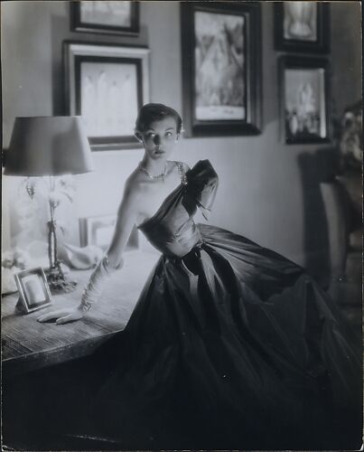 [Woman in Strapless Evening Gown, Possibly Evelyn Tripp in Apartment of George Platt Lynes]