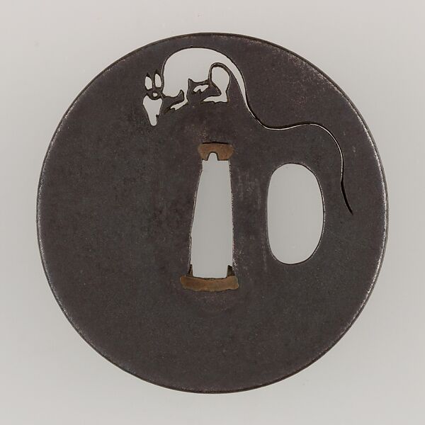 Sword Guard (Tsuba), Iron, copper, Japanese
