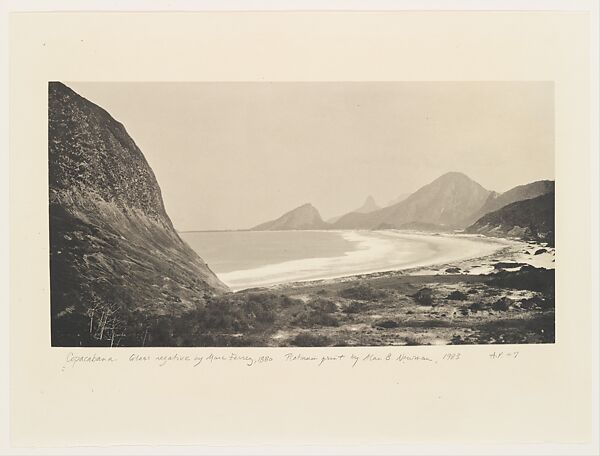 Copacabana, Marc Ferrez (Brazilian, 1843–1923), Platinum print from glass negative 