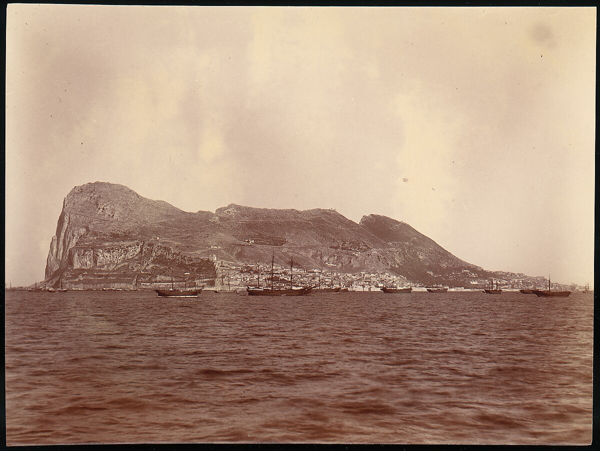 [Rock of Gibraltar], Unknown, Albumen silver print from glass negative 