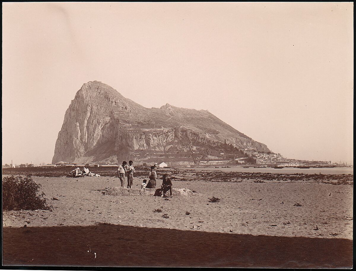 [Rock of Gibraltar], Unknown, Albumen silver print from glass negative 