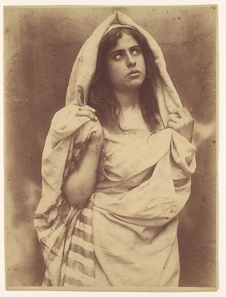 [Young Girl Wrapped in Cloth, Sicily, Italy], Wilhelm von Gloeden (Italian (born Germany), 1886–1931), Albumen silver print from glass negative 