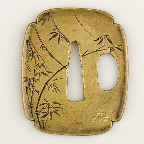 Sword Guard (Tsuba), Brass, copper-gold alloy (shakudō), gold, copper, Japanese