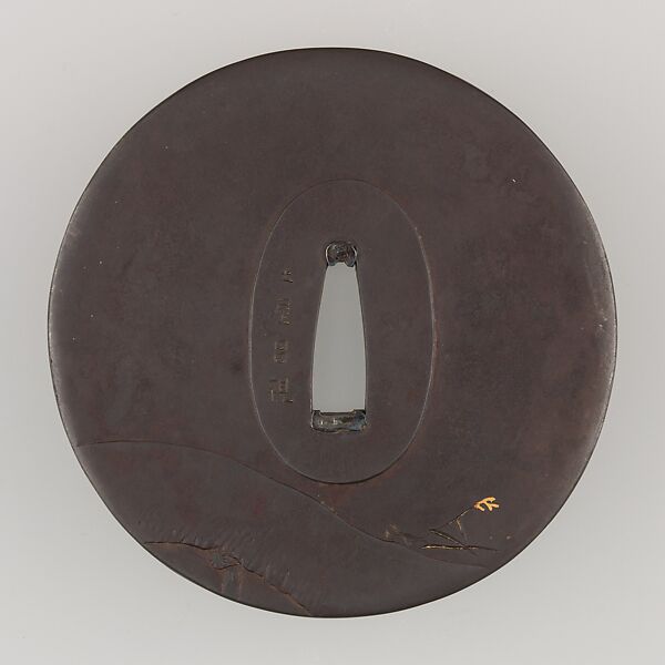 Sword Guard (Tsuba), Iron, gold, copper, Japanese