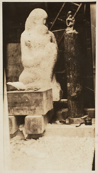 ["Mother and Child" in Zorach's Studio], Charles Sheeler (American, Philadelphia, Pennsylvania 1883–1965 Dobbs Ferry, New York), Gelatin silver print 