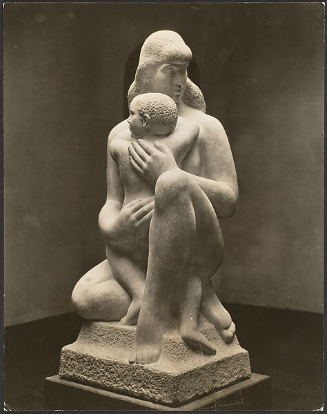 "Mother and Child" by William Zorach, Charles Sheeler (American, Philadelphia, Pennsylvania 1883–1965 Dobbs Ferry, New York), Gelatin silver print 