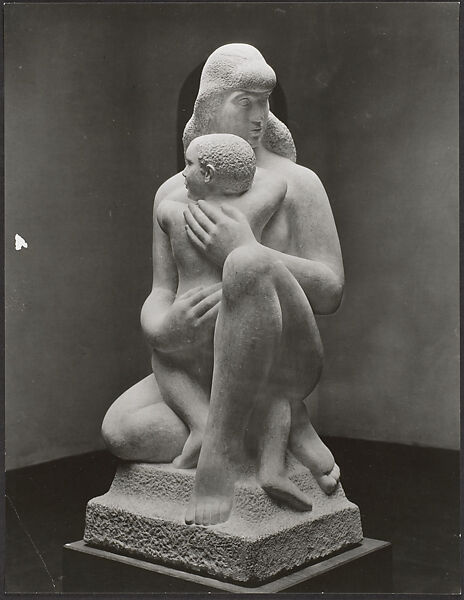 Mother and Child by William Zorach, Charles Sheeler (American, Philadelphia, Pennsylvania 1883–1965 Dobbs Ferry, New York), Gelatin silver print 