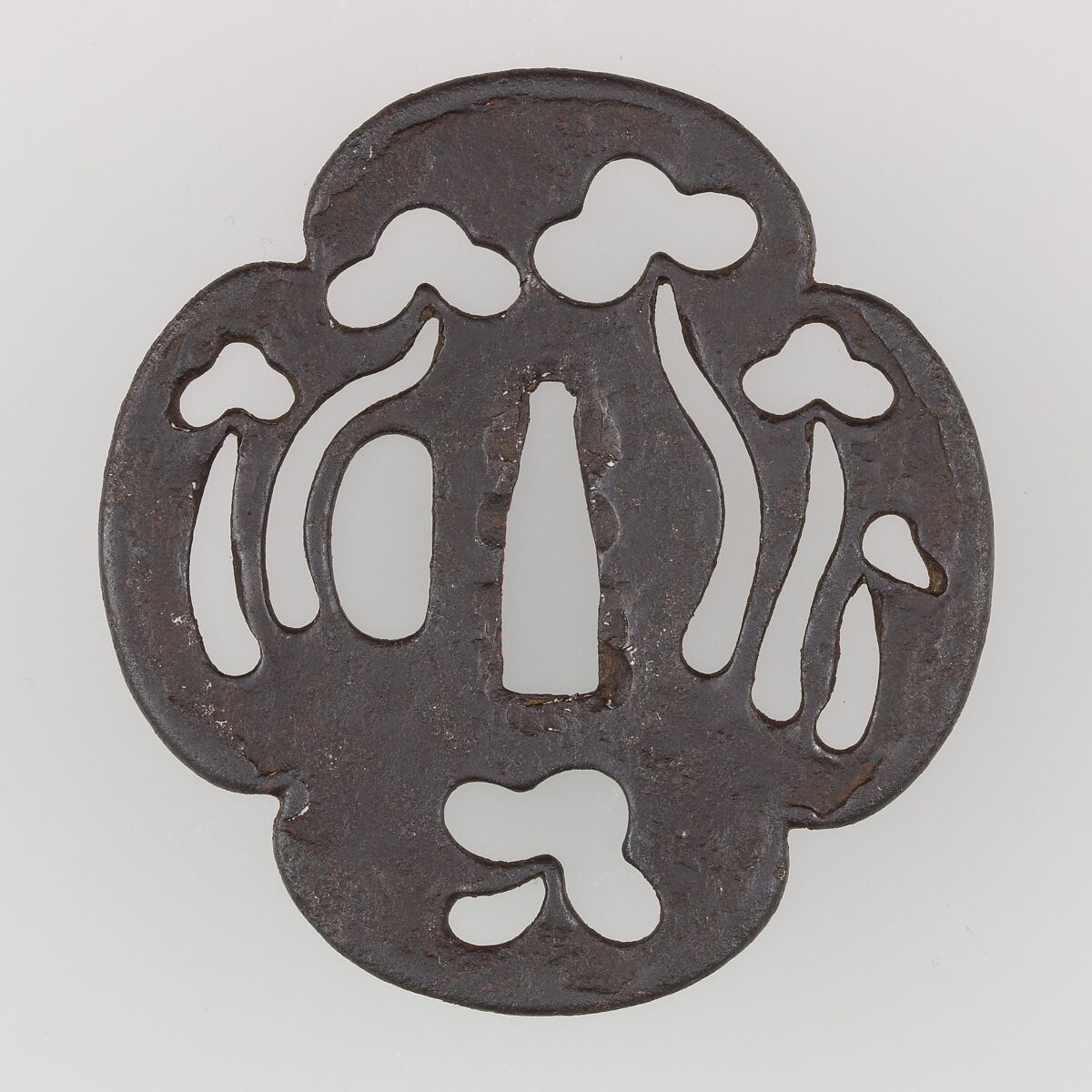 Sword Guard (Tsuba), Iron, copper, Japanese