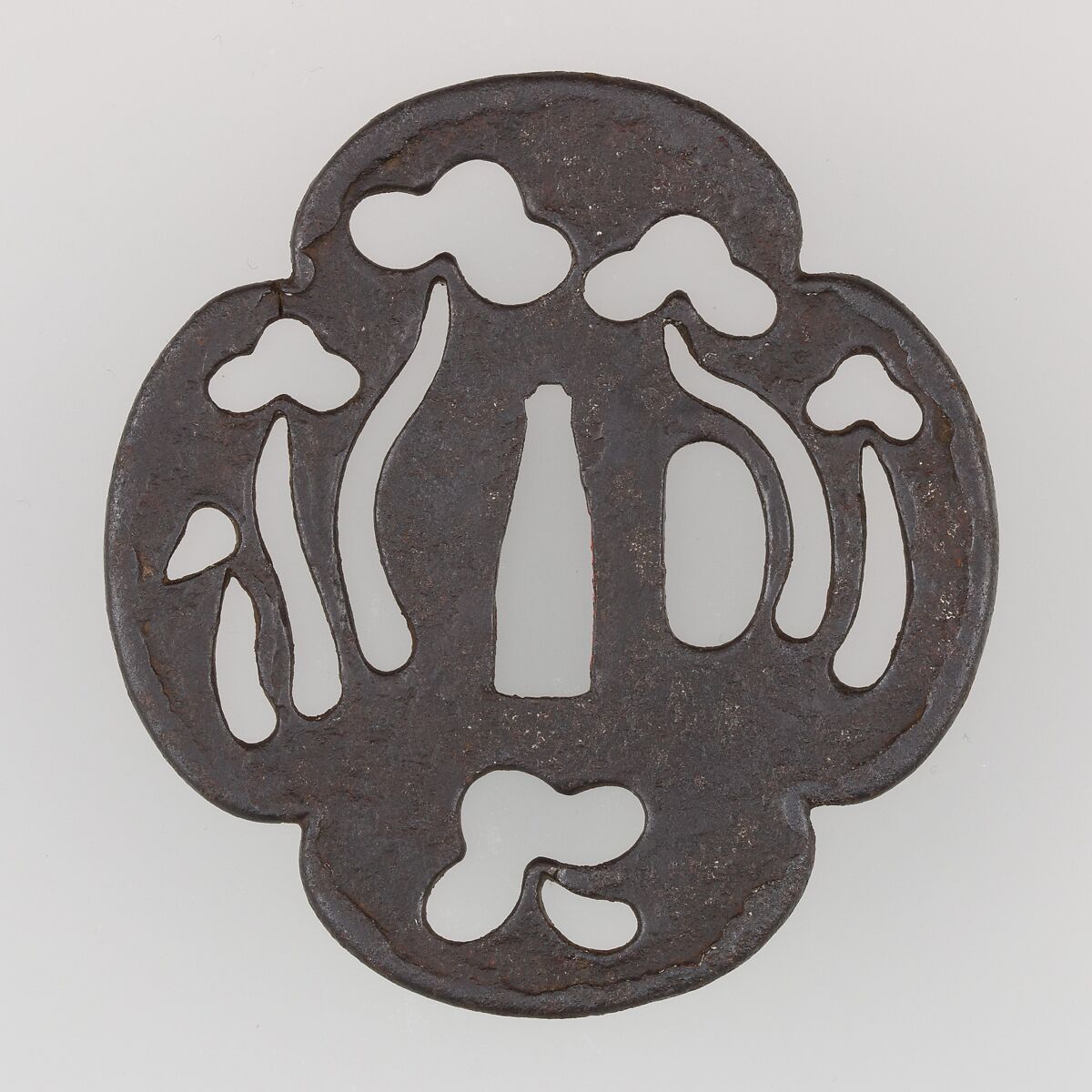 Sword Guard (Tsuba), Iron, copper, Japanese 