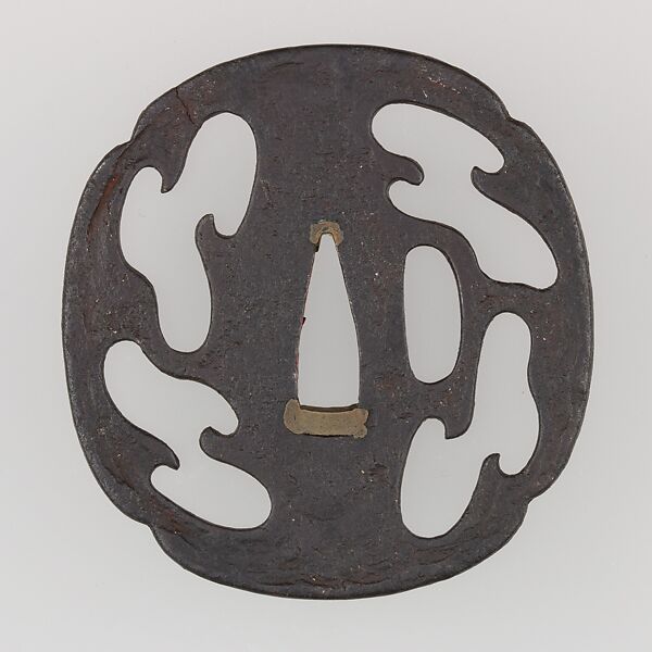 Sword Guard (Tsuba), Iron, copper, Japanese