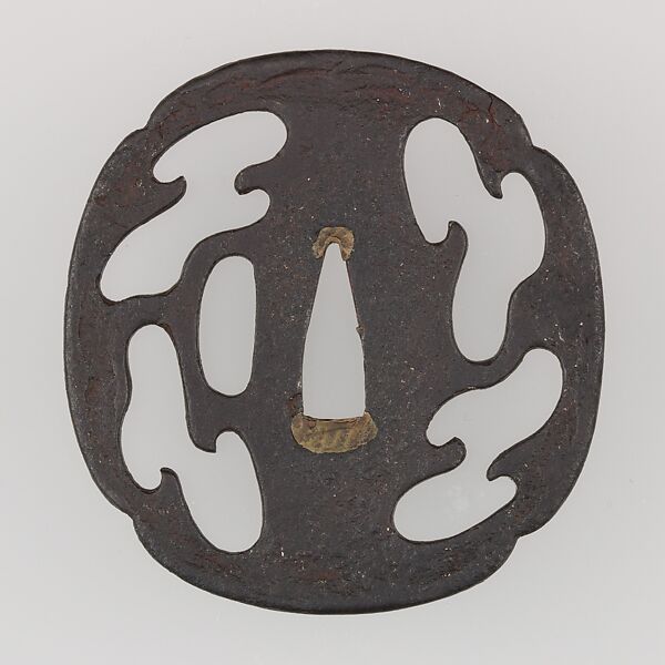 Sword Guard (Tsuba), Iron, copper, Japanese 