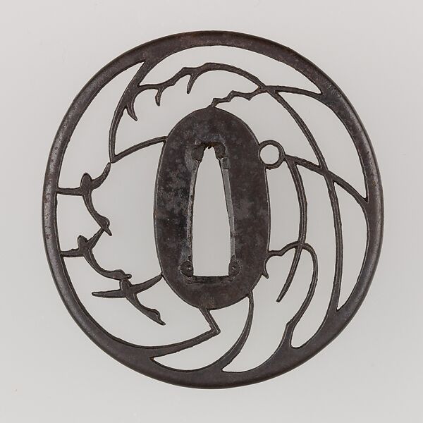 Sword Guard (Tsuba), Iron, copper, Japanese 